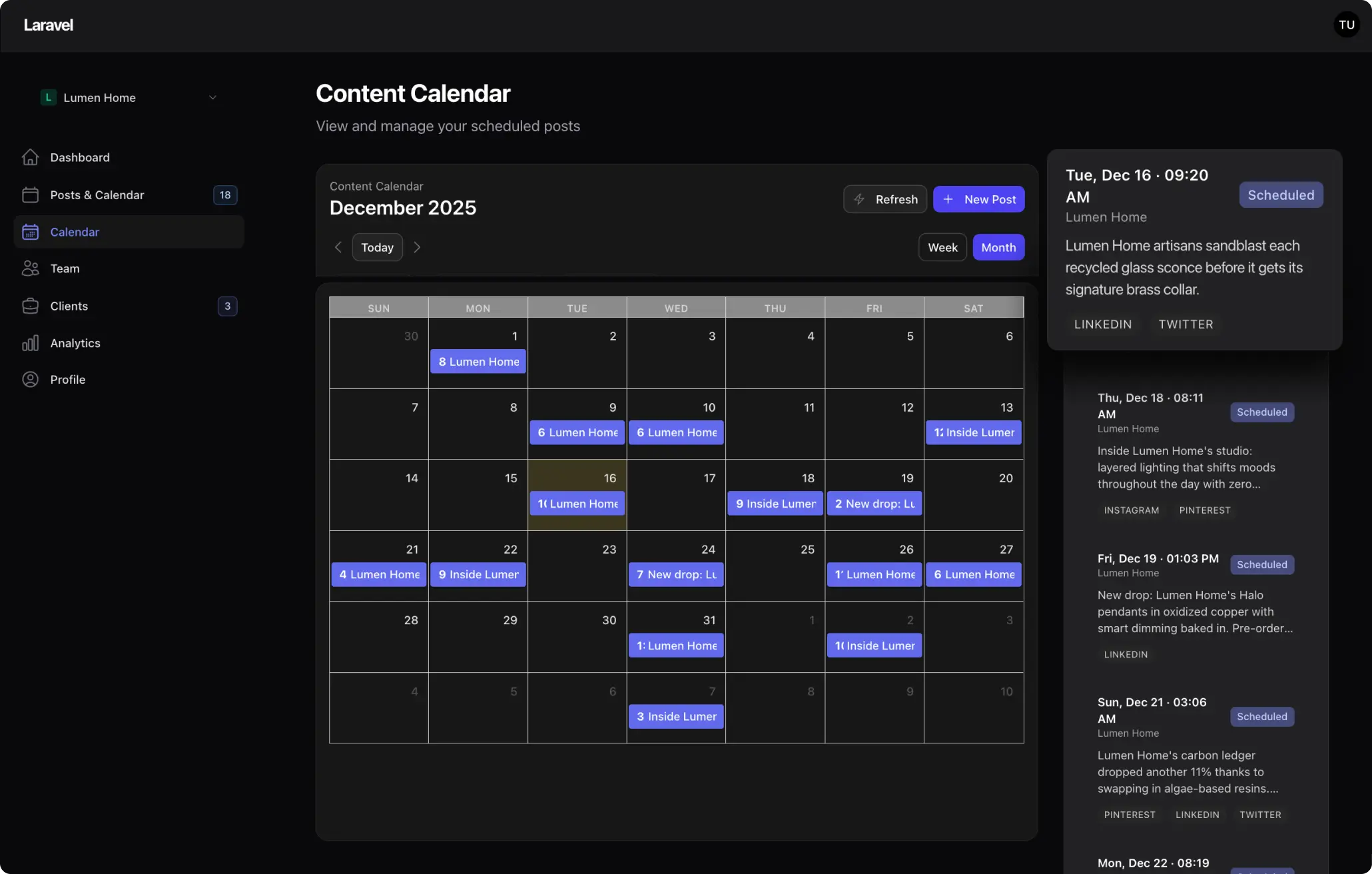 Unified Social Calendar